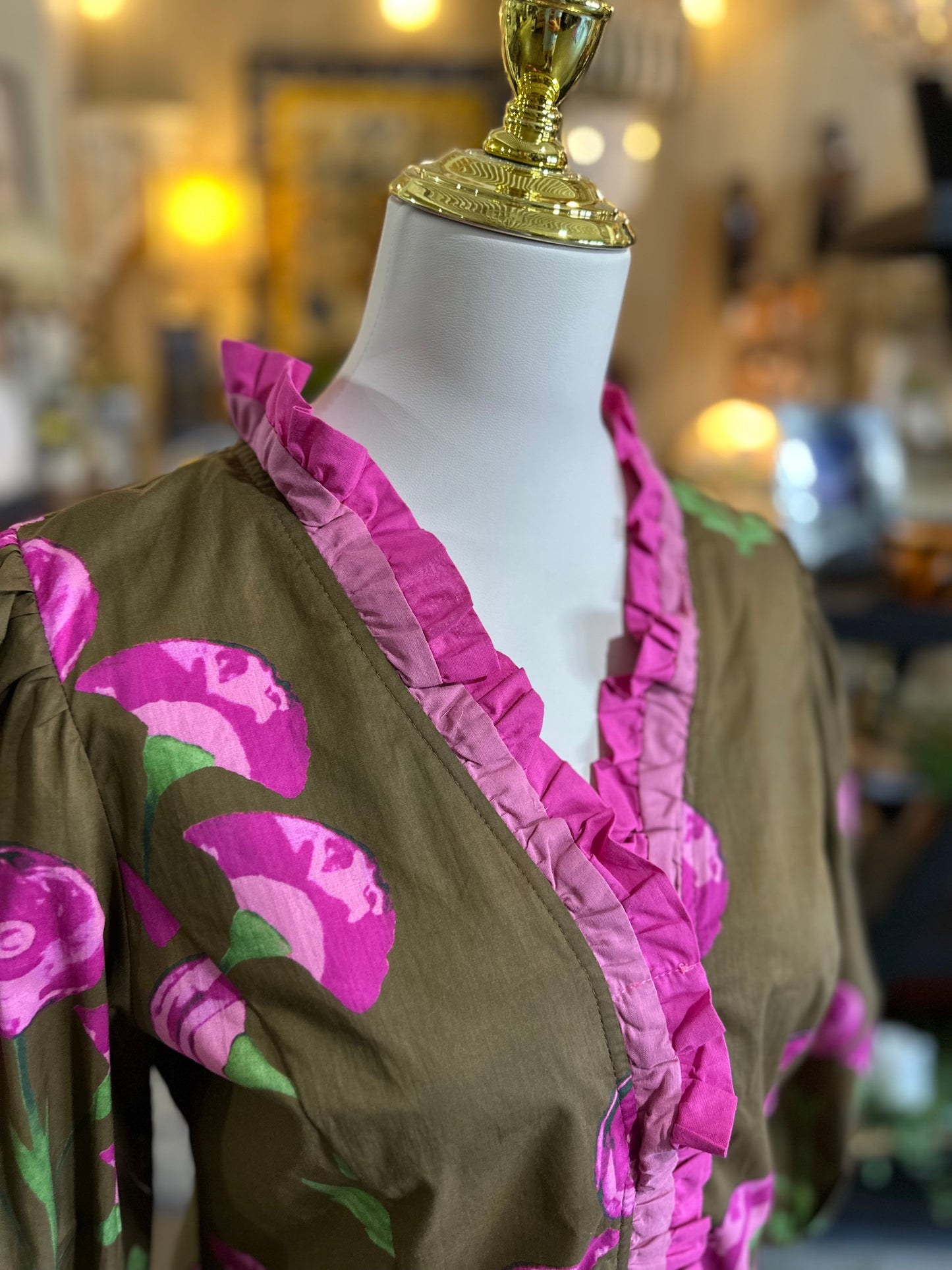 Umgee Floral Ruffle Top