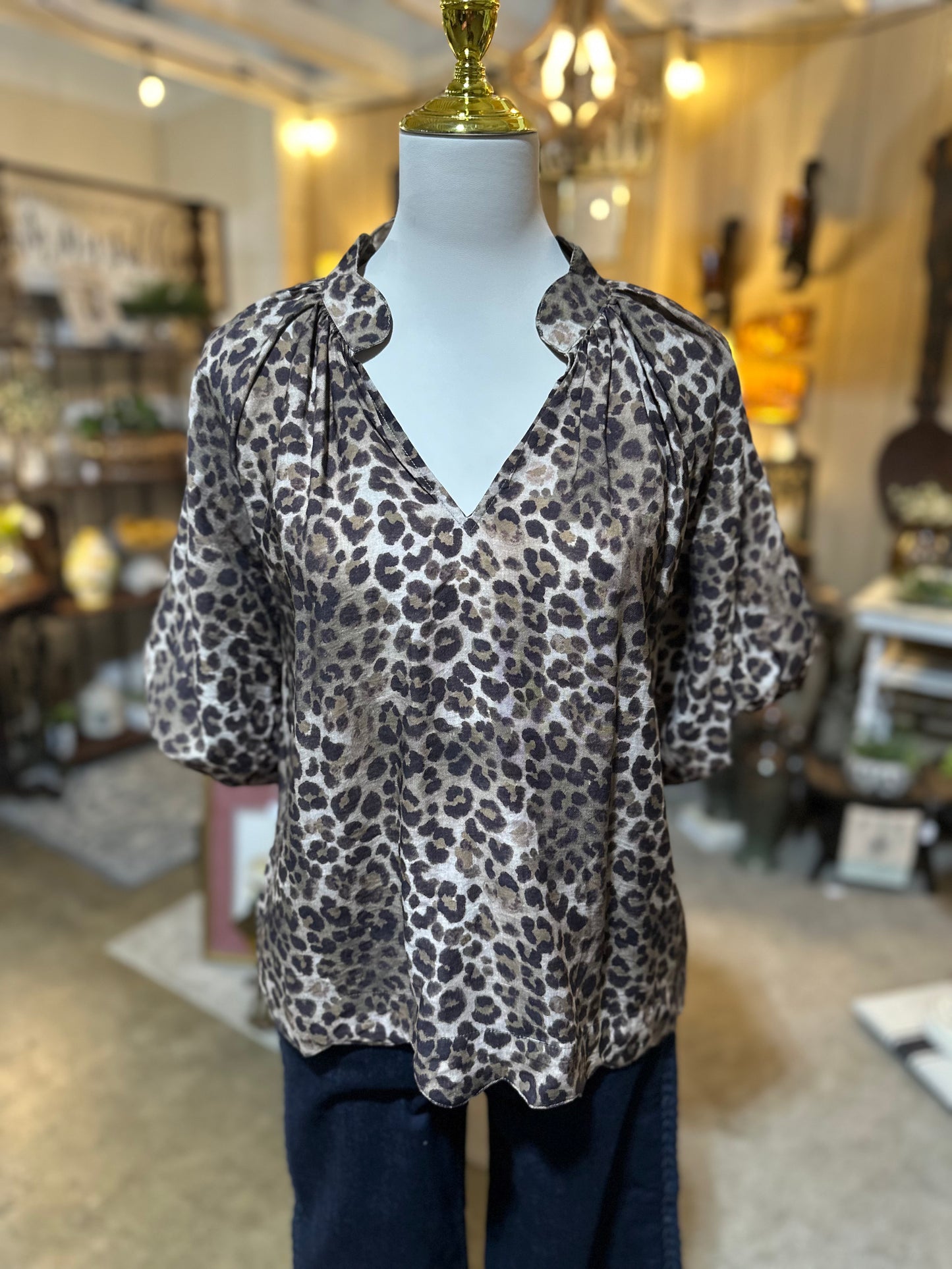 Umgee Animal Print Blouse