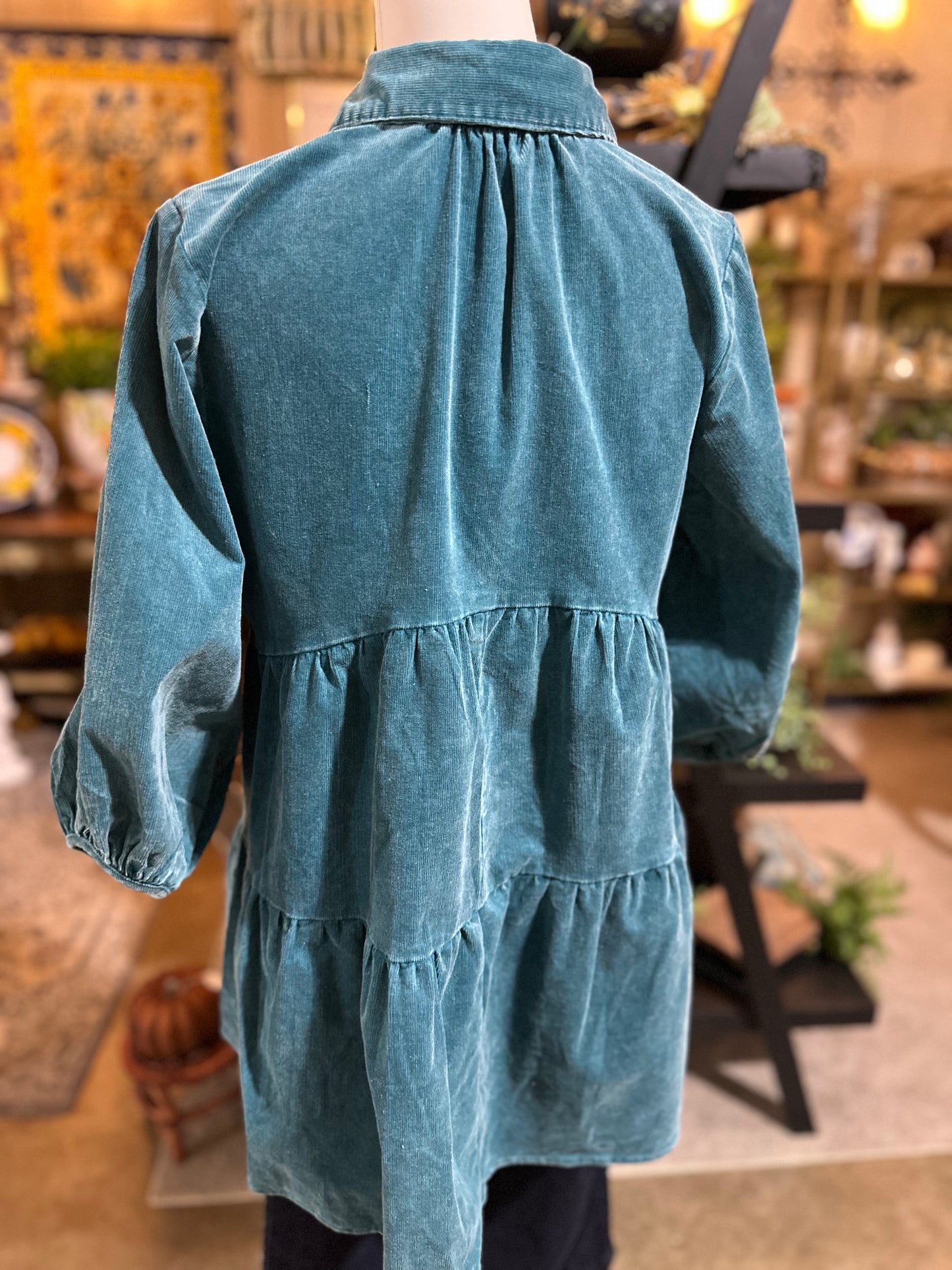 Umgee Teal Corduroy Tunic