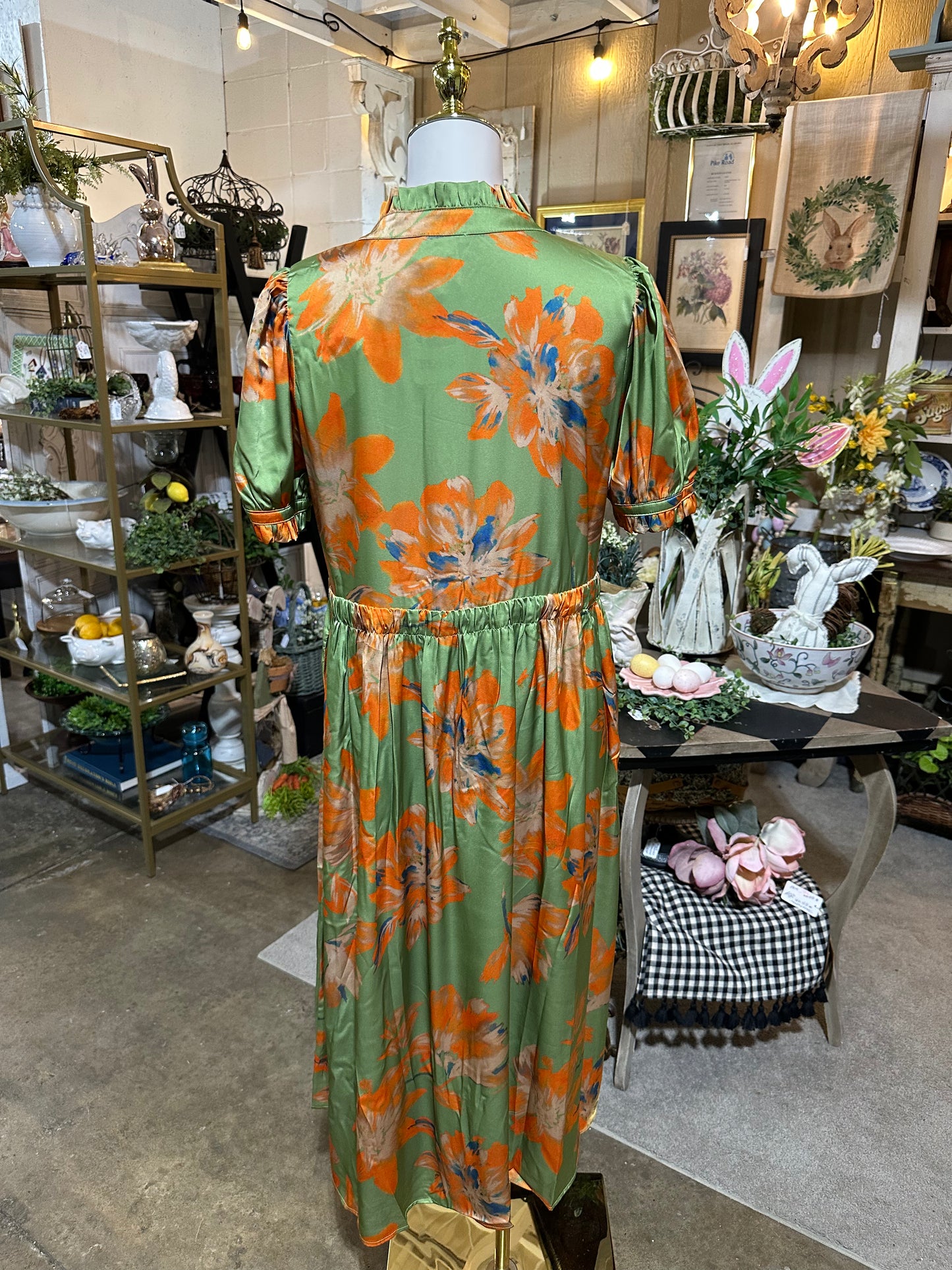 Jodifl Green Satin Dress