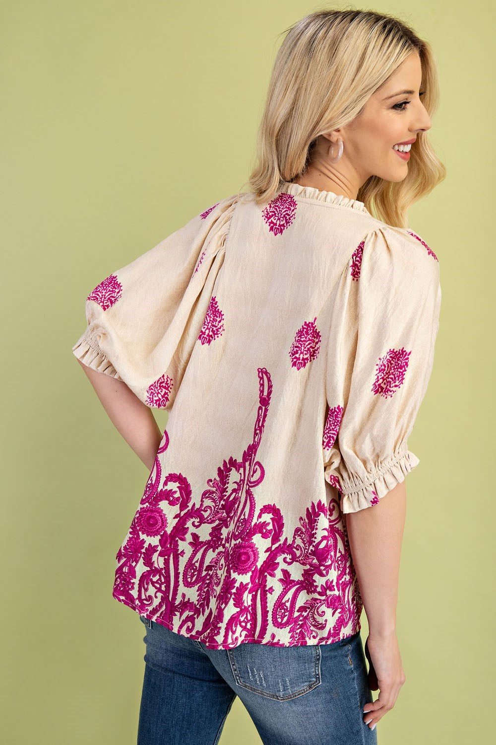 The Becca Top in Fuchsia Mix