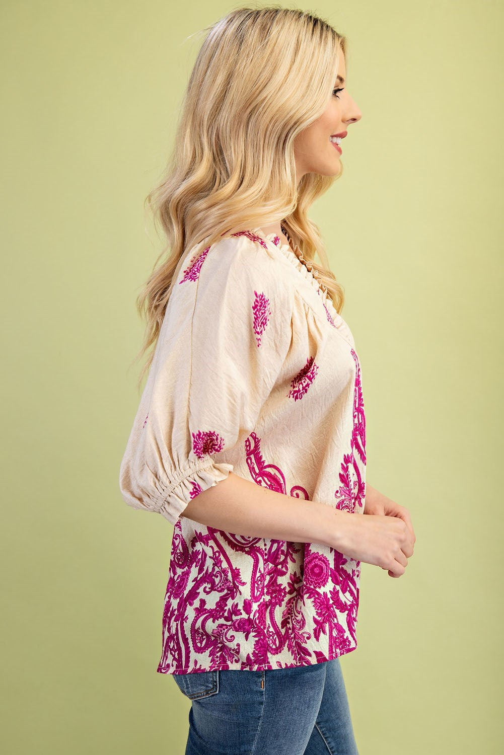 The Becca Top in Fuchsia Mix