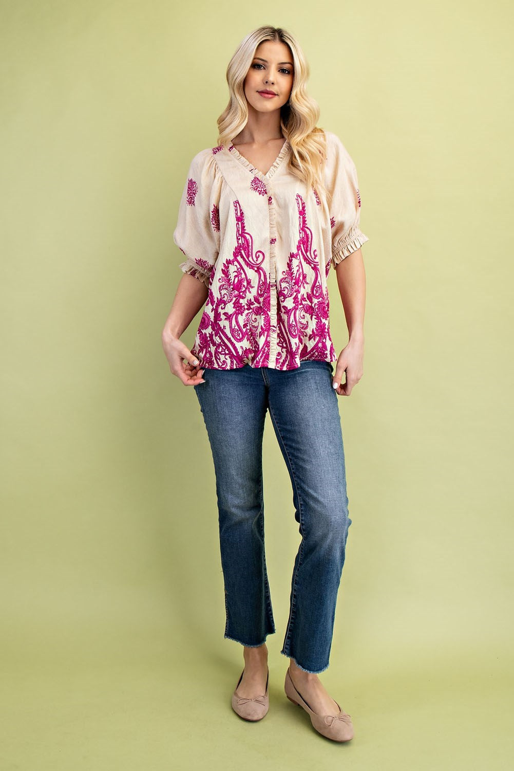 The Becca Top in Fuchsia Mix