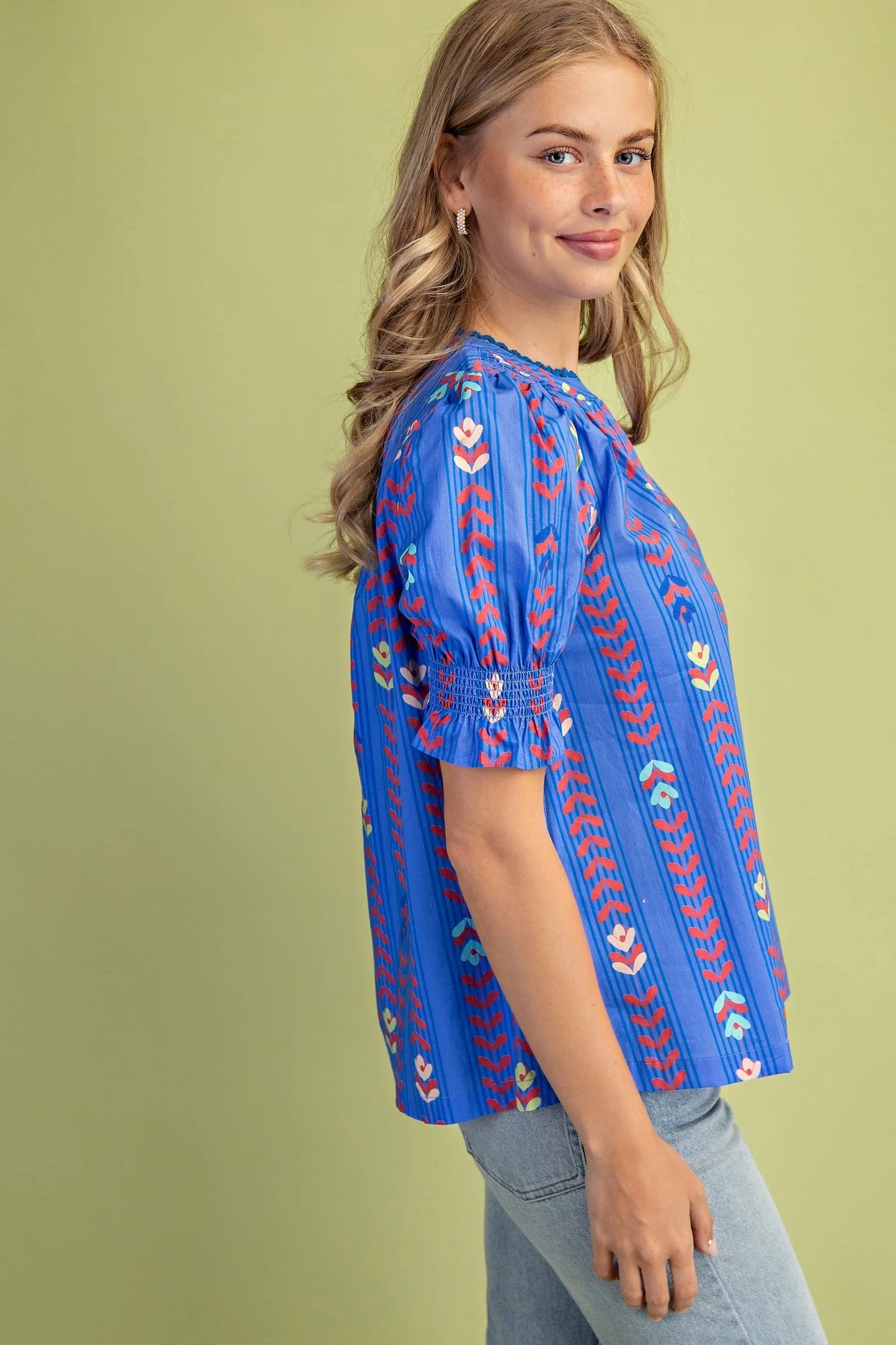 GiGiO Blue Vine Blouse