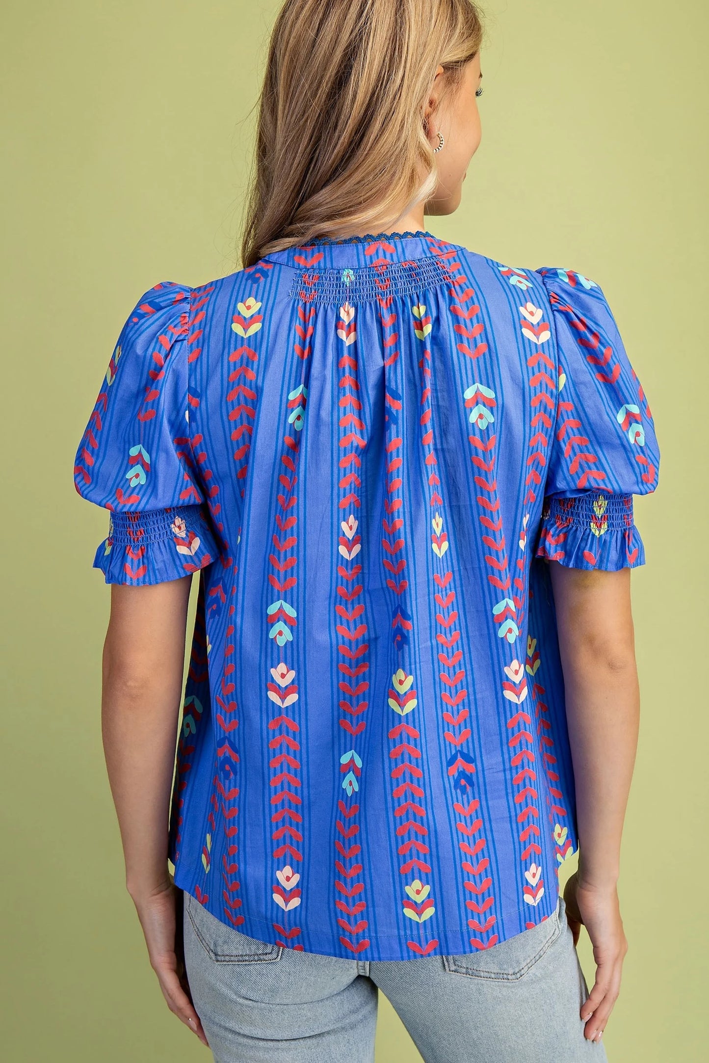 GiGiO Blue Vine Blouse