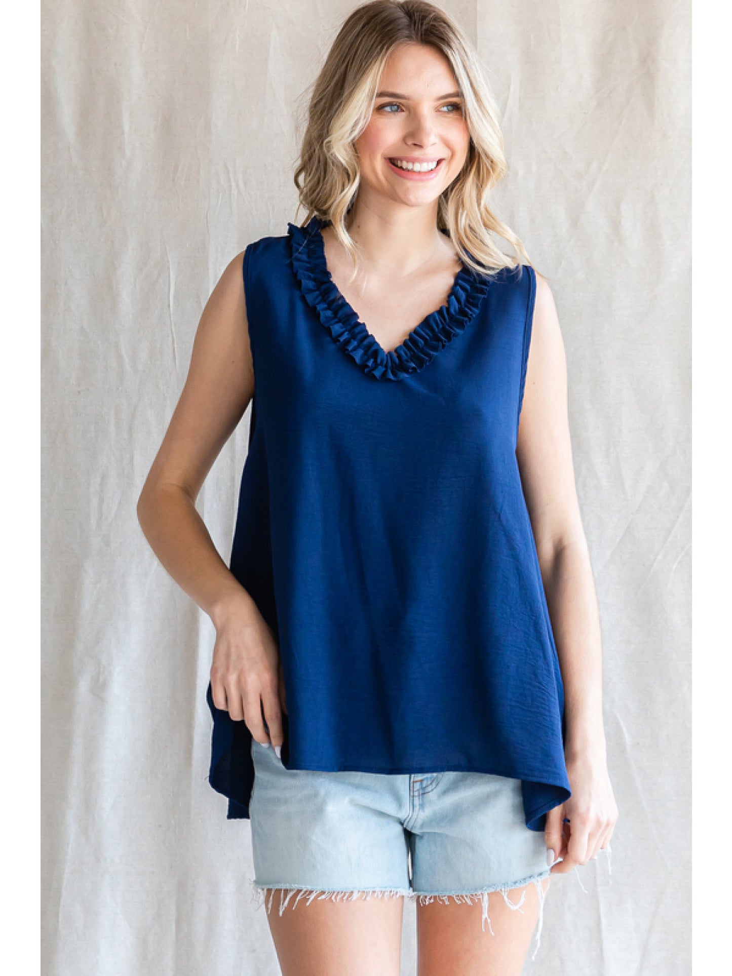 Jodifl Essential Sleeveless Top in Navy