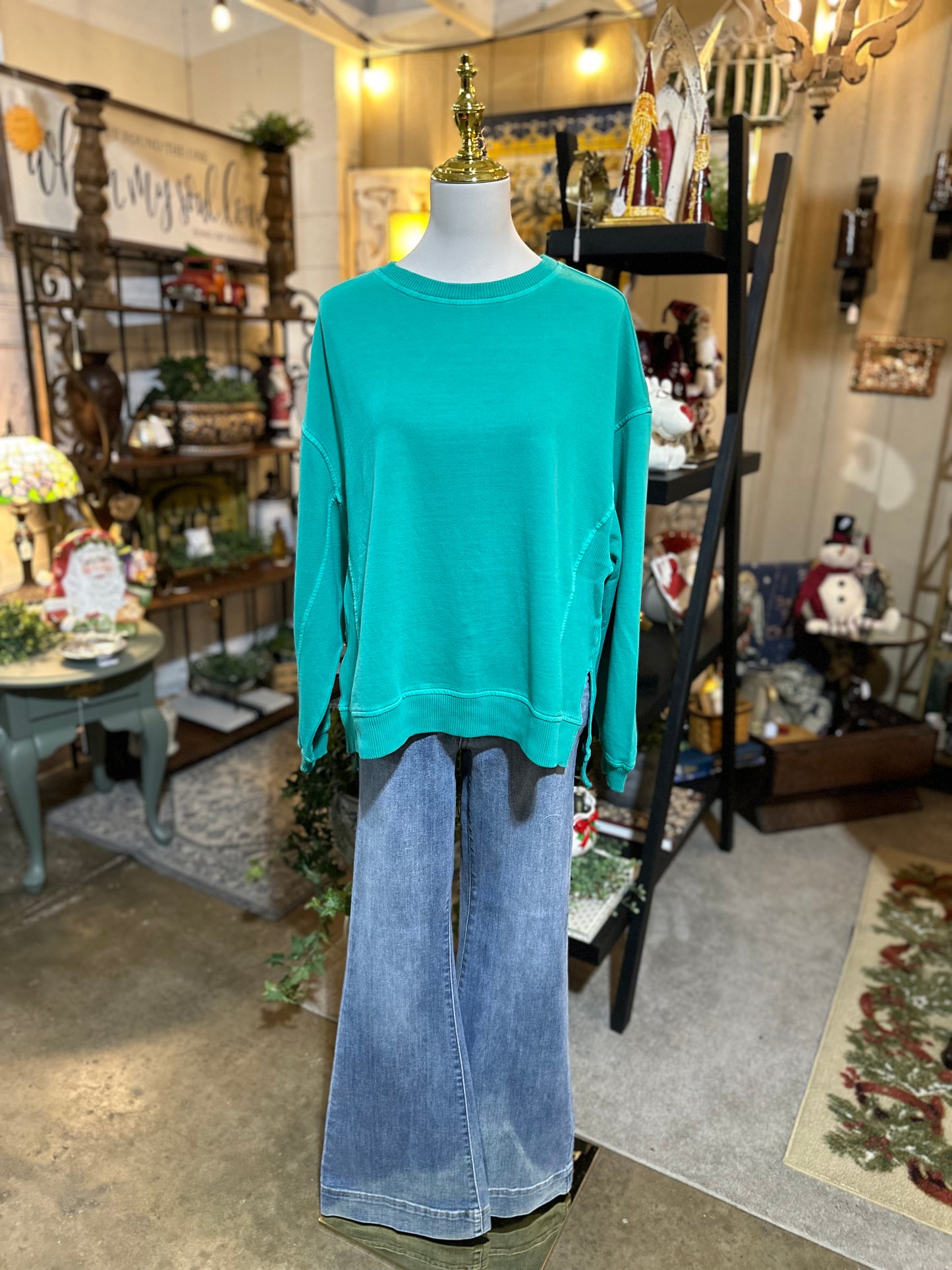 Zenana Best Sweatshirt in Forest