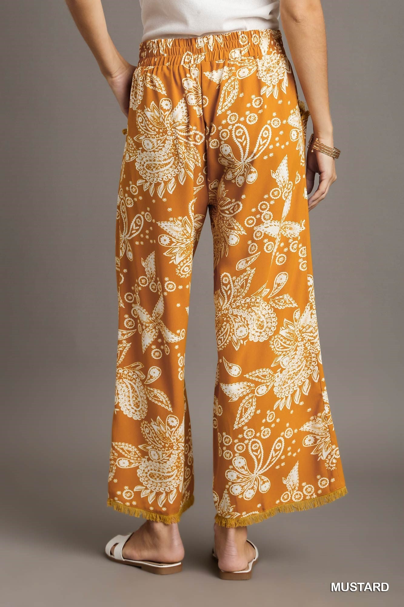 Umgee Paisley Wide Leg Pant