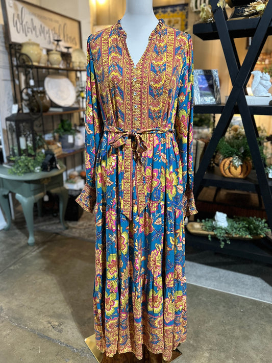 Easel Challis Maxi Dress