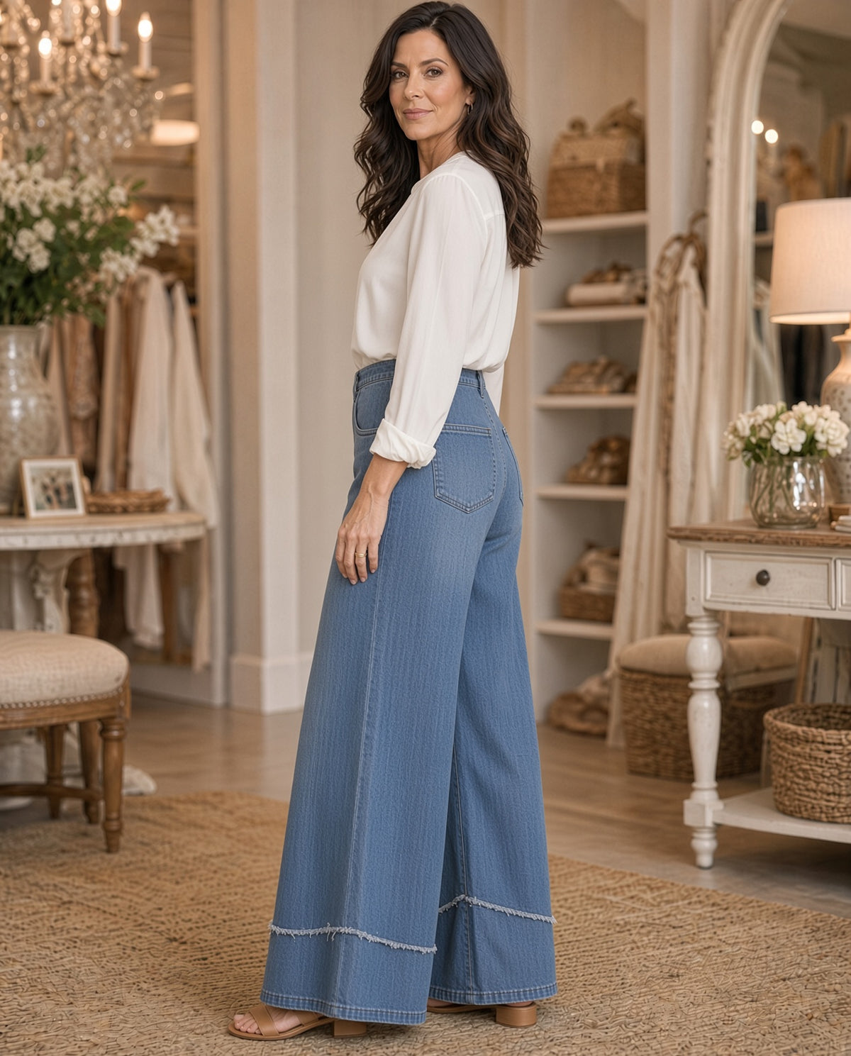 Easel Mineral Washed Chambray Pants – Washed Denim