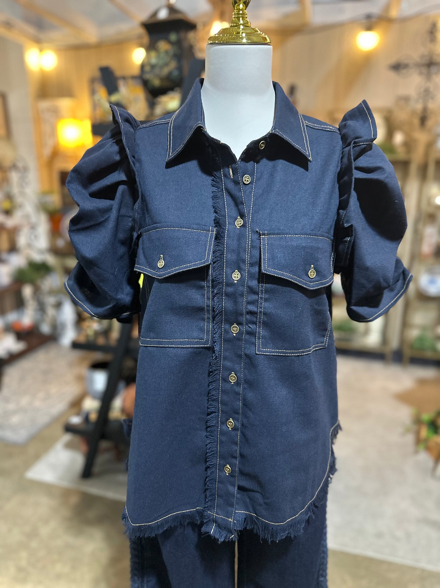 GiGiO Gathered Sleeve Top