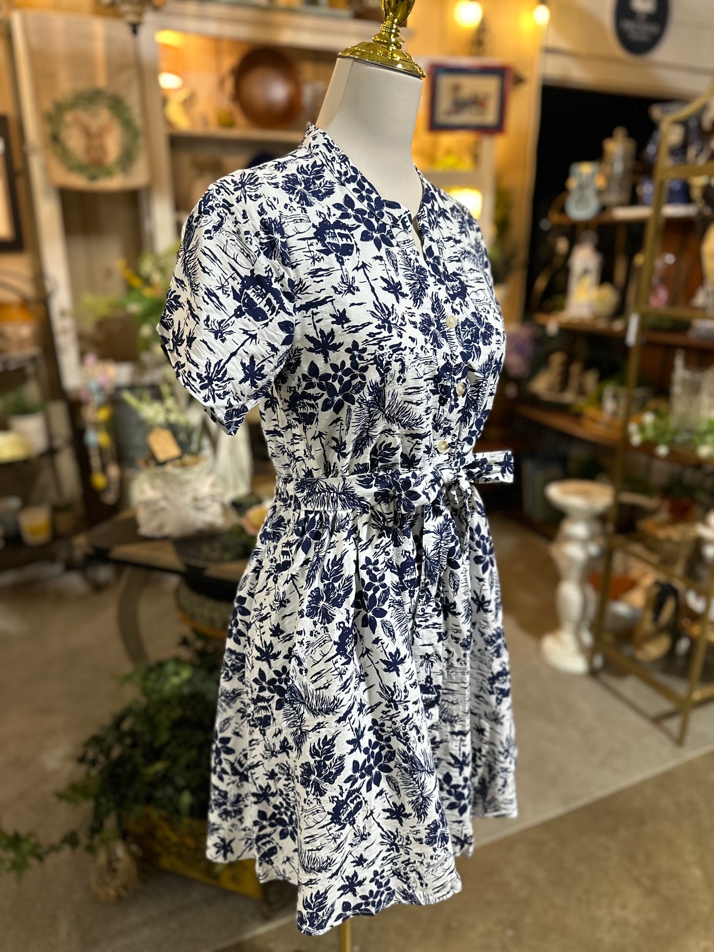 Jodifl Navy Floral Dress