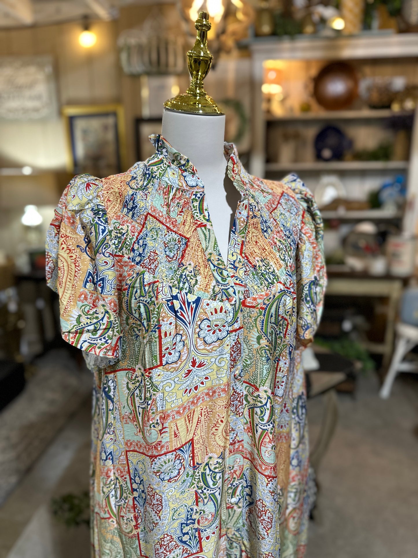 Umgee Boho Patchwork Dress