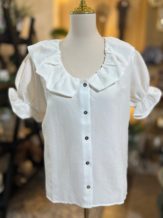 GiGiO Frilled Collar Top