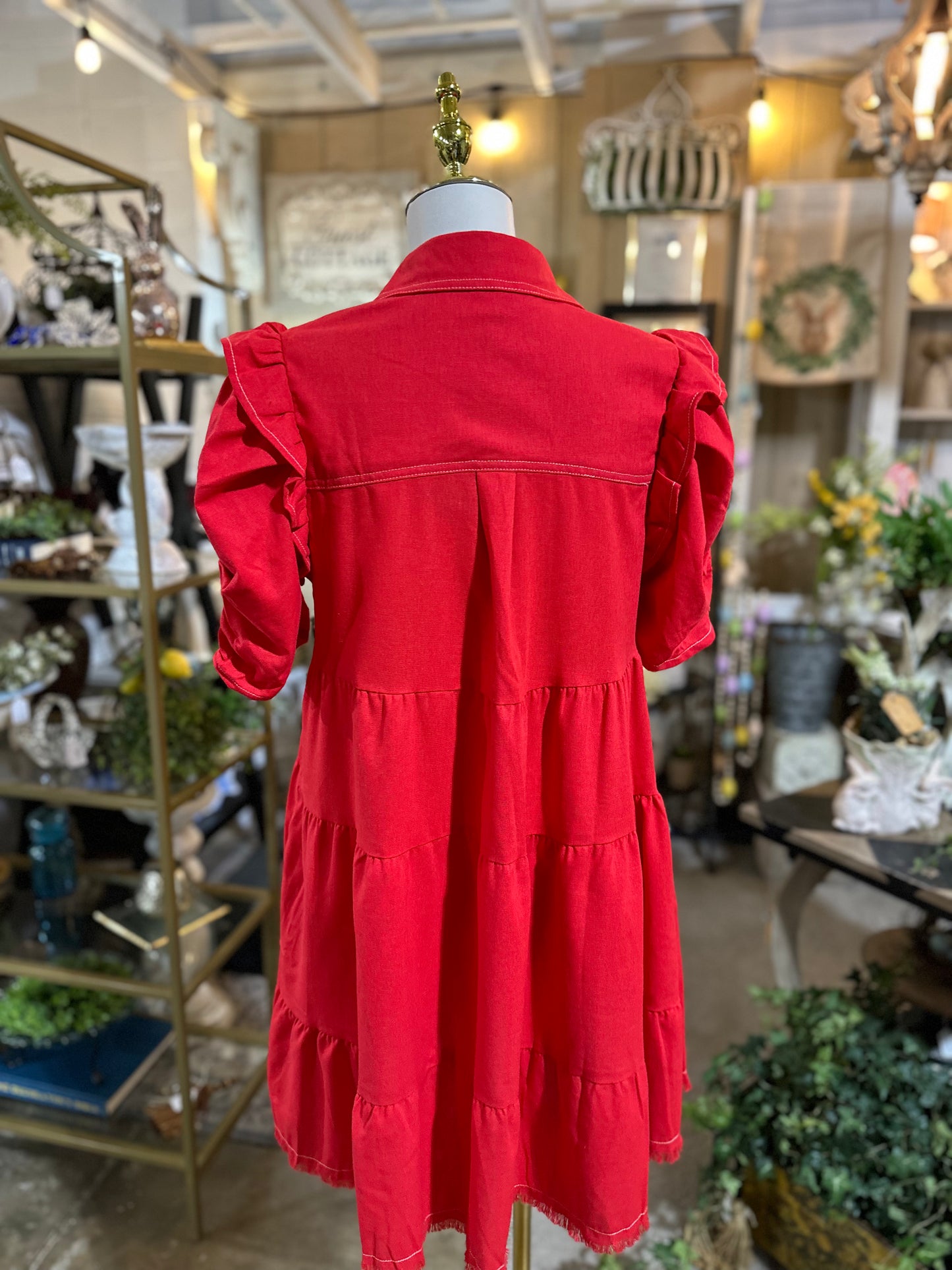 GiGiO Shirt Dress in Tomato