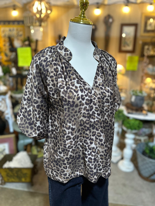 Umgee Animal Print Blouse