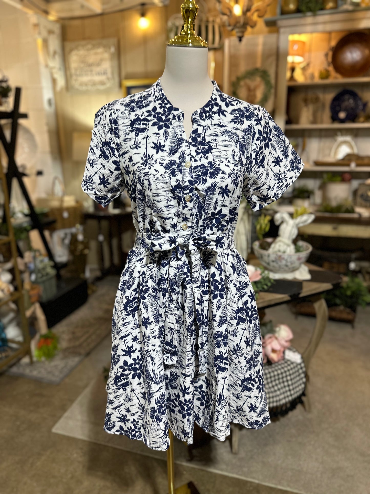 Jodifl Navy Floral Dress
