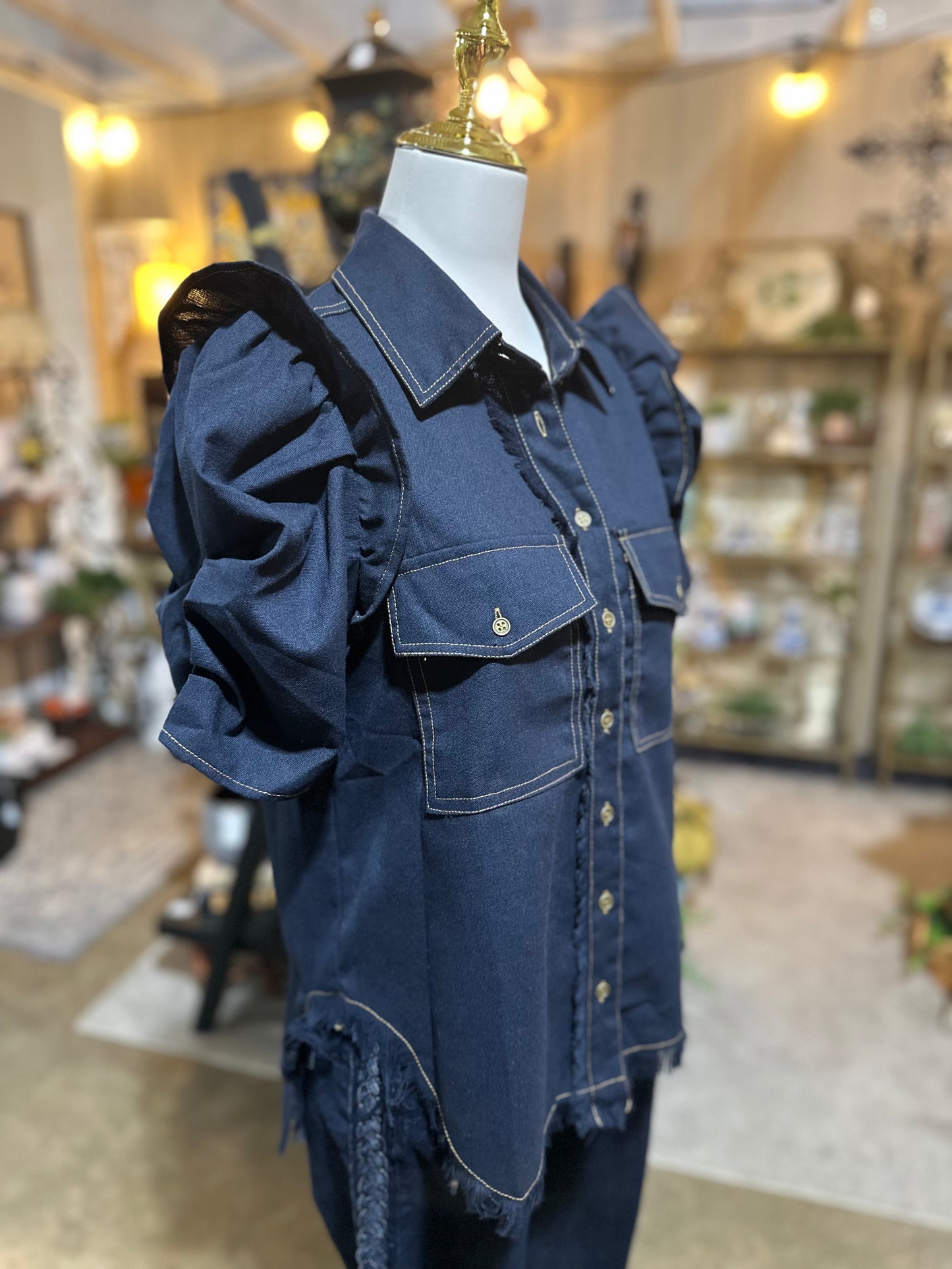 GiGiO Gathered Sleeve Top