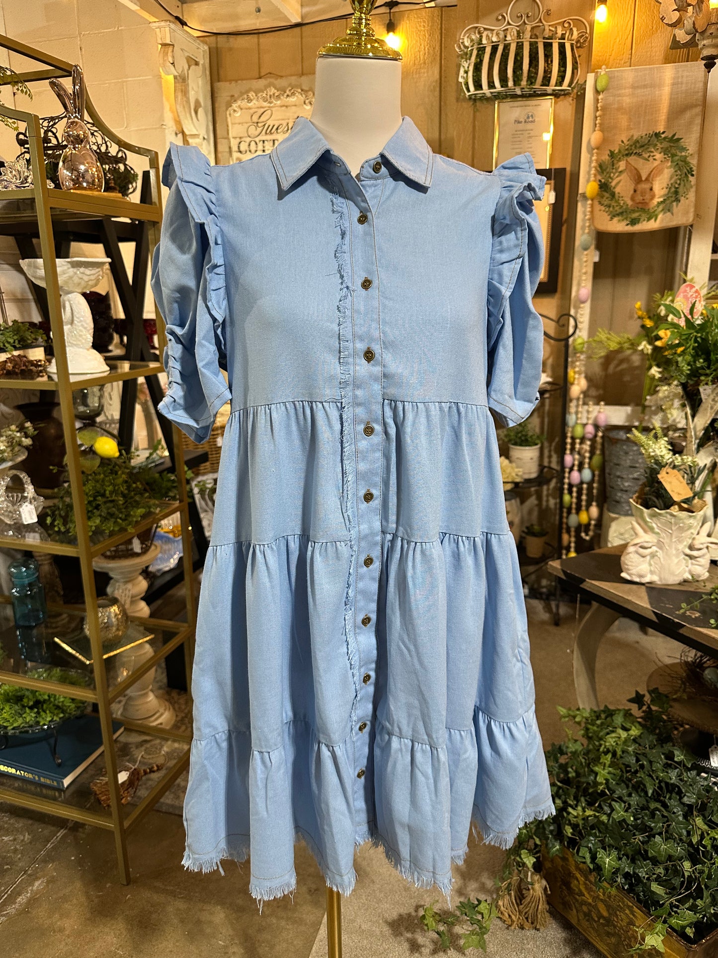 GiGiO Shirt Dress in Light Blue