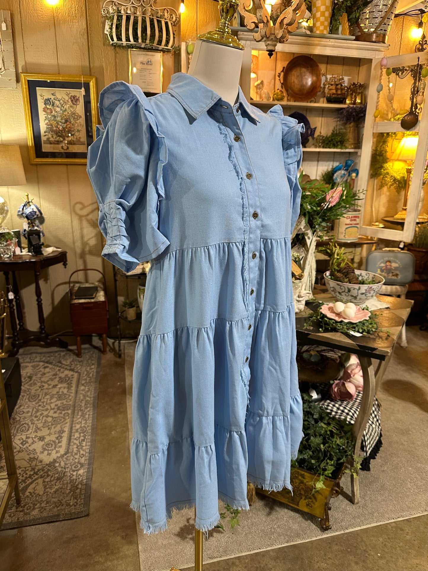GiGiO Shirt Dress in Light Blue