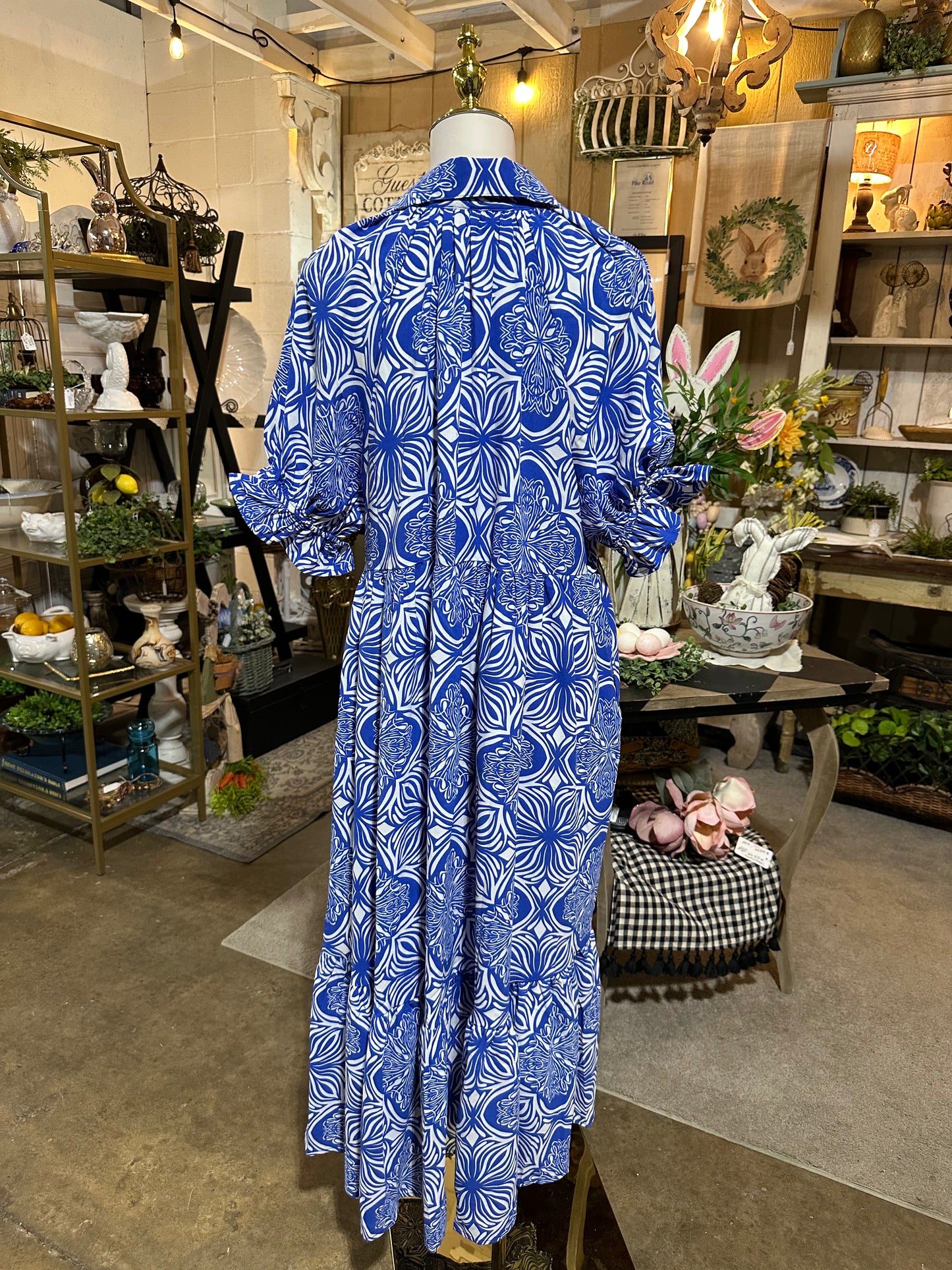Umgee Blue Tiered Dress