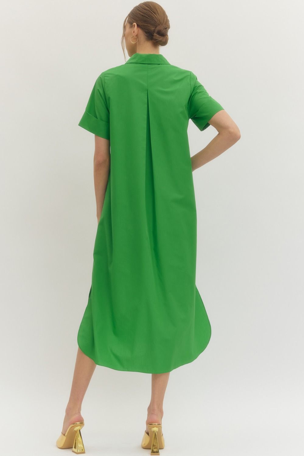 Entro Kelly Green Midi Dress