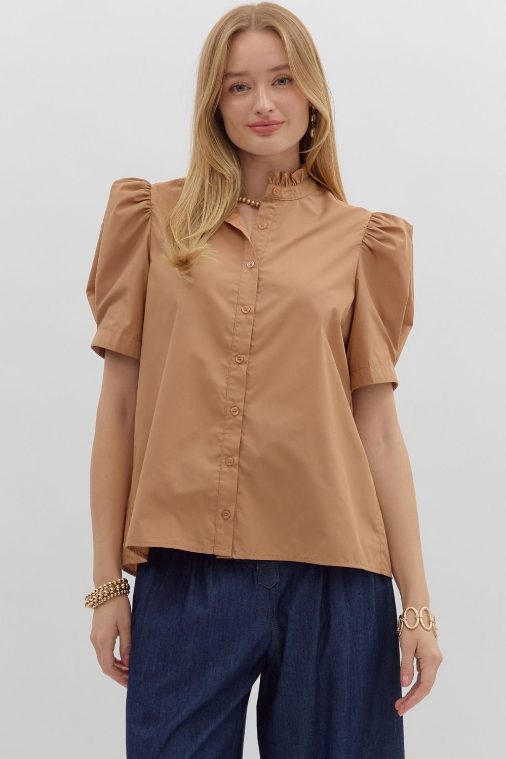 Entro Puff Shoulder Top